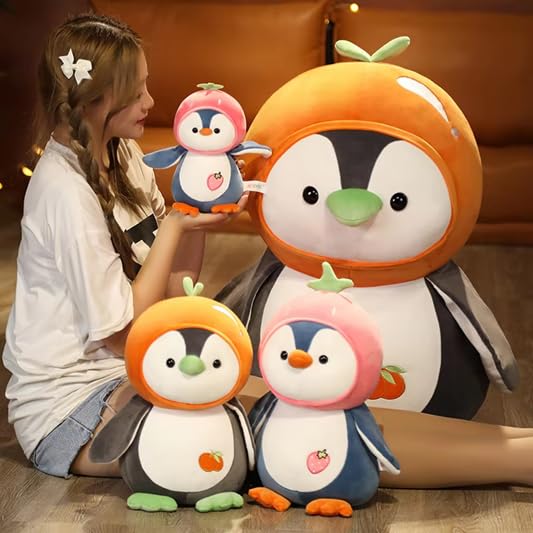 Snugglebug Baby Penguin Plush Toy 25 cm – Strawberry Scented Softness for Cuddles & Playtime