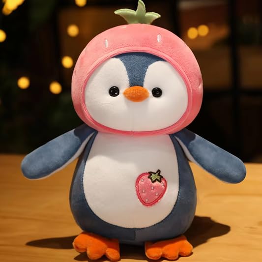 Snugglebug Baby Penguin Plush Toy 25 cm – Strawberry Scented Softness for Cuddles & Playtime