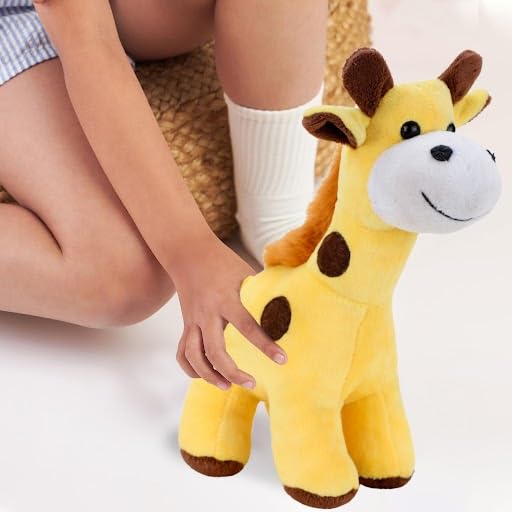 Wibbley Plush Standing Giraffe Soft Toy for Kids – 30 CM Tall, Super Soft & Cuddly (Yellow)