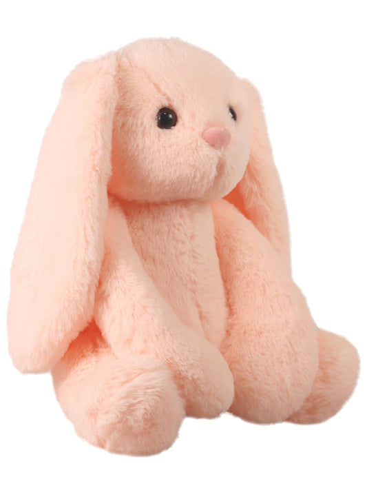 Mivona Peach Bunny Soft Toy for Kids | Huggable 35cm Plush Rabbit with Long Ears | Ultra-Soft Gift