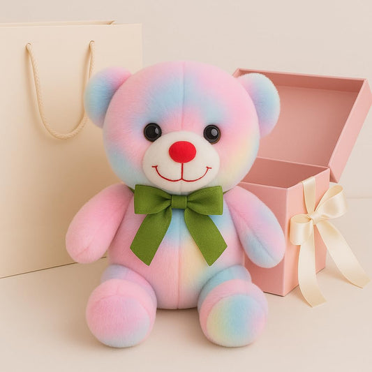 Aurtoa 30cm Rainbow Teddy Bear – Soft, Huggable Toy for Kids Aged 2–5 & Cute Gift for Baby or Her          Ask ChatGPT