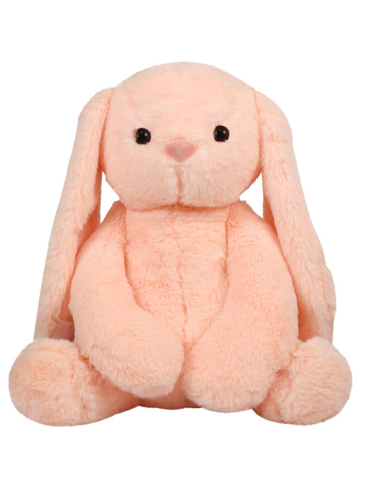 Mivona Peach Bunny Soft Toy for Kids | Huggable 35cm Plush Rabbit with Long Ears | Ultra-Soft Gift