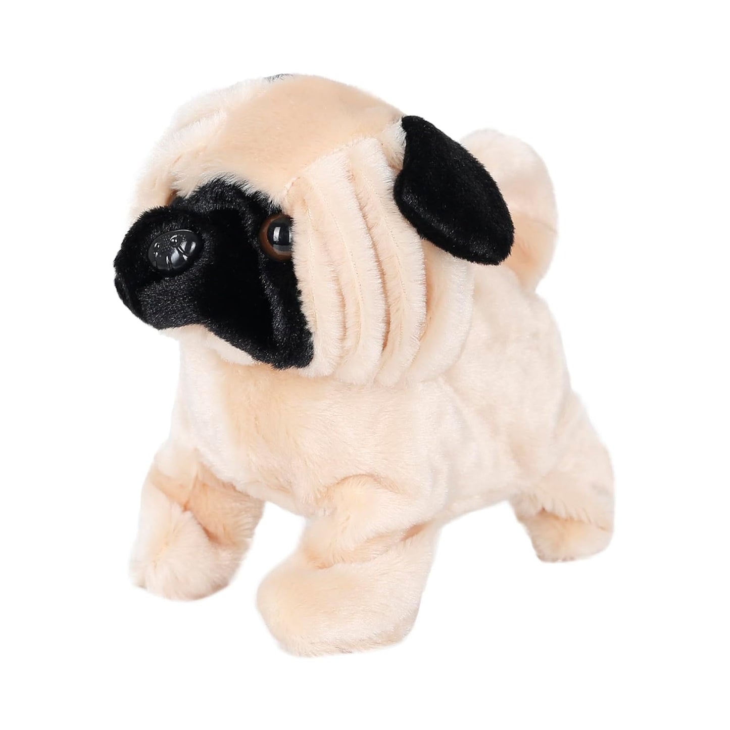 Happiyo Pugs at Play Spotty Walking Talking Plush Dog Toy – Interactive Pet Toy for Kids 3Y+