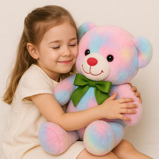 Aurtoa 30cm Rainbow Teddy Bear – Soft, Huggable Toy for Kids Aged 2–5 & Cute Gift for Baby or Her          Ask ChatGPT