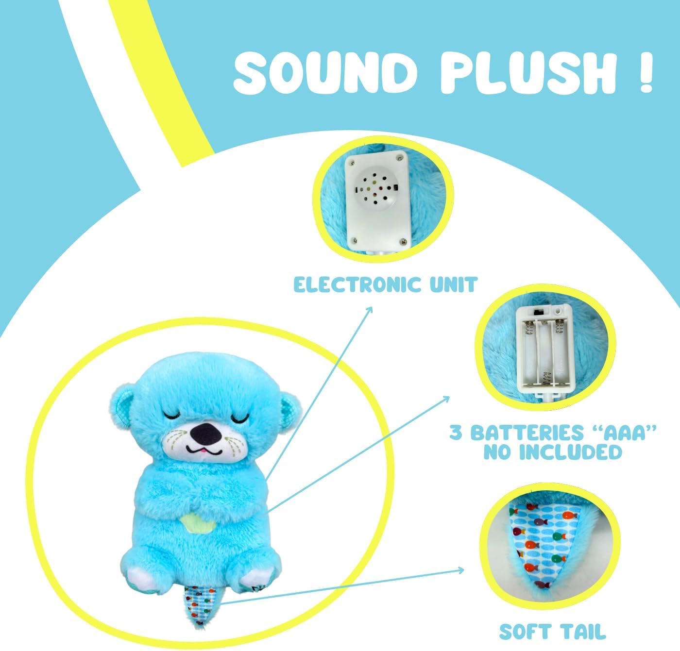 LumeTOY Breathing Teddy Bear Plush Toy – Soft, Huggable 25cm Gift for Kids & Adults
