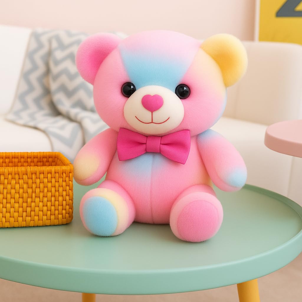 Aurtoa 30cm Rainbow Teddy Bear – Soft, Huggable Toy for Kids Aged 2–5 & Cute Gift for Baby or Her          Ask ChatGPT
