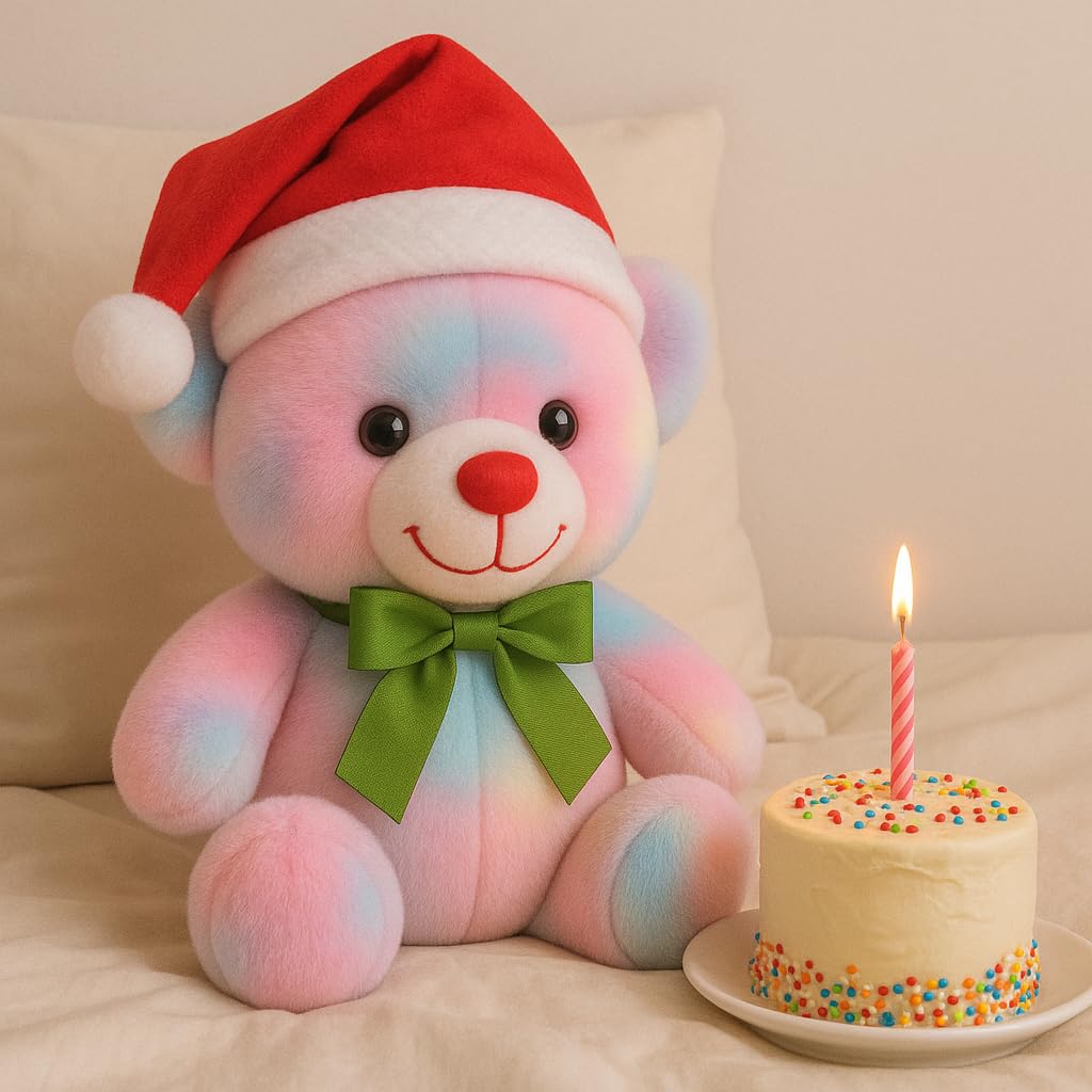 Aurtoa 30cm Rainbow Teddy Bear – Soft, Huggable Toy for Kids Aged 2–5 & Cute Gift for Baby or Her          Ask ChatGPT