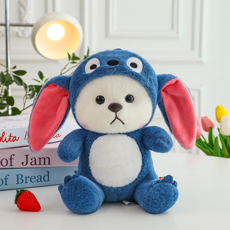 SWUTPO Blue Cap Teddy Bear – 25cm Soft Plush Toy Gift for Loved Ones (Blue Teddy – Small Size)