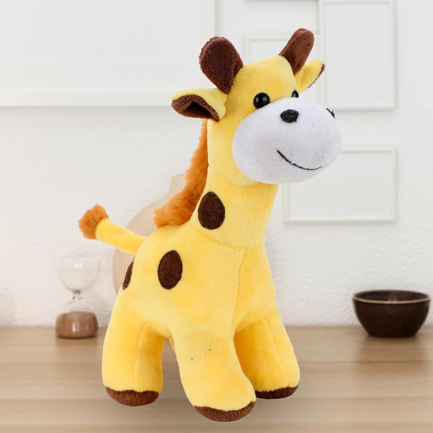 Wibbley Plush Standing Giraffe Soft Toy for Kids – 30 CM Tall, Super Soft & Cuddly (Yellow)
