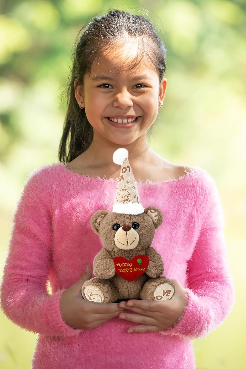Wibbley Plush Teddy Bear with Heart – Soft Birthday Gift & Décor for Kids and Adults, Huggable Toy