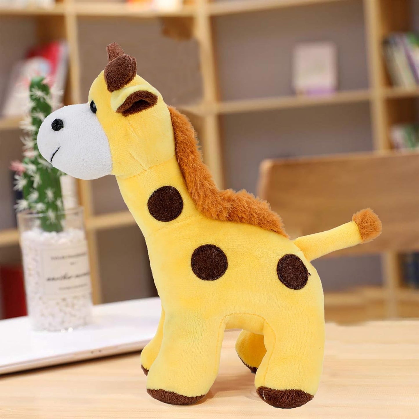 Wibbley Plush Standing Giraffe Soft Toy for Kids – 30 CM Tall, Super Soft & Cuddly (Yellow)