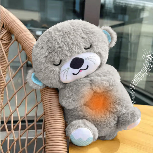 NimbleNest Breathing Otter Plush with Glowing Lights & Music for Baby Sleep, Soothing & Valentine Gift