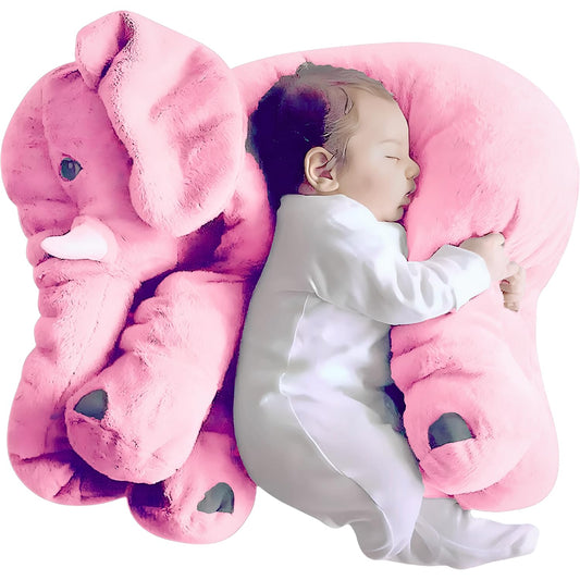 Snuzzle Big Stuffed Elephant Baby Pillow Soft Plush Toy for Kids – Cuddly Birthday Gift (Pink)