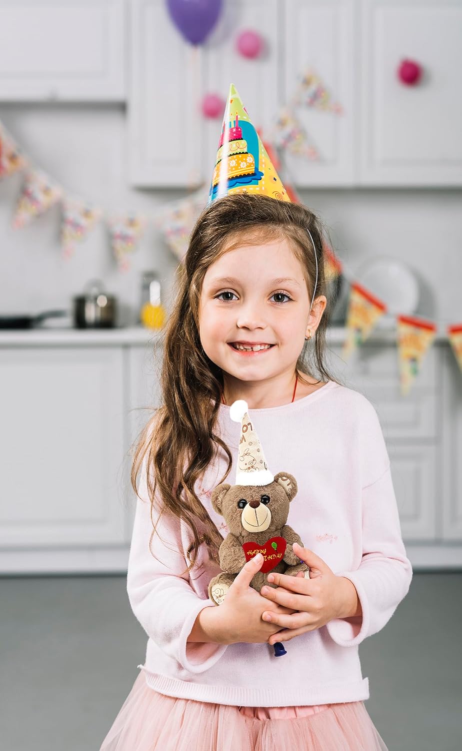 Wibbley Plush Teddy Bear with Heart – Soft Birthday Gift & Décor for Kids and Adults, Huggable Toy