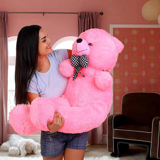 Nirlo Skin-Friendly Ultra Soft 3 Feet Pink Teddy Bear – Perfect Giant Hug Toy Gift for All Ages