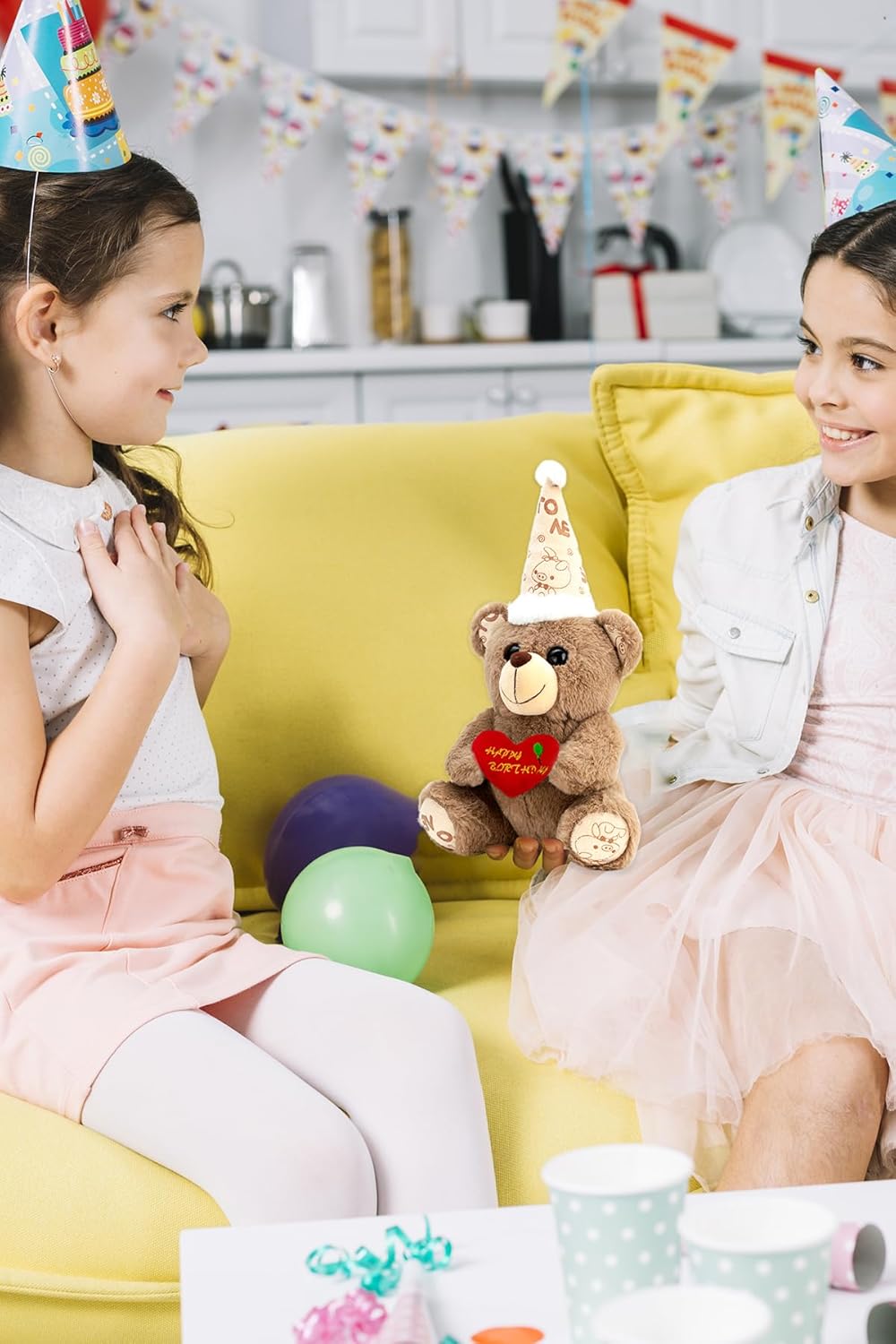Wibbley Plush Teddy Bear with Heart – Soft Birthday Gift & Décor for Kids and Adults, Huggable Toy